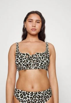 MICHAEL Michael Kors Damen LEOPARD UP BRALETTE - Bikini-Top - Khaki