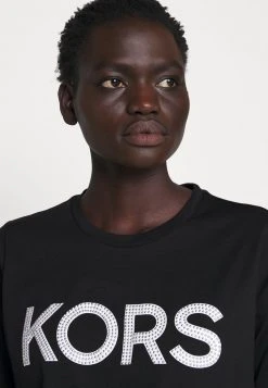 MICHAEL Michael Kors Damen T-Shirt Print - Black/silver -MICHAEL Michael Kors Verkaufsgeschäft 09cac2f5141b40ad93964a36d27a6a83