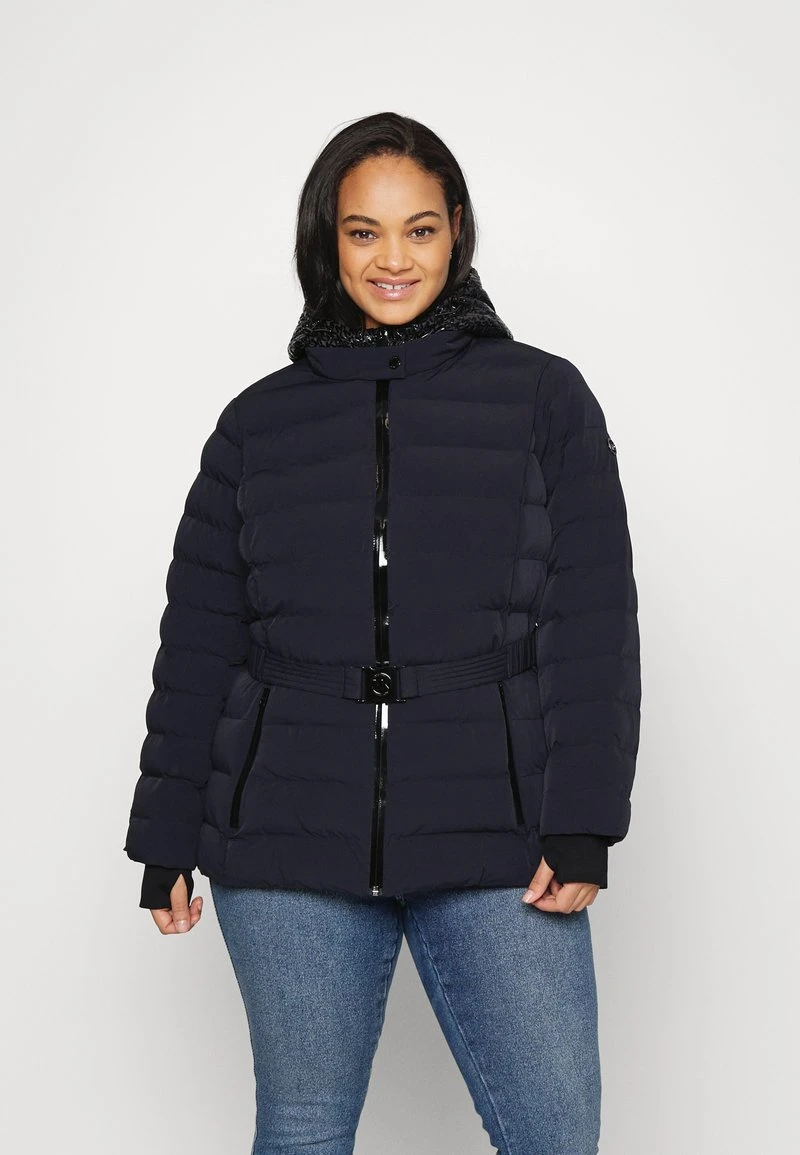 MICHAEL Michael Kors Damen ZIP FRONT STRETCH SHORT - Winterjacke - Navy 3 MICHAEL Michael Kors Damen ZIP FRONT STRETCH SHORT - Winterjacke - Navy