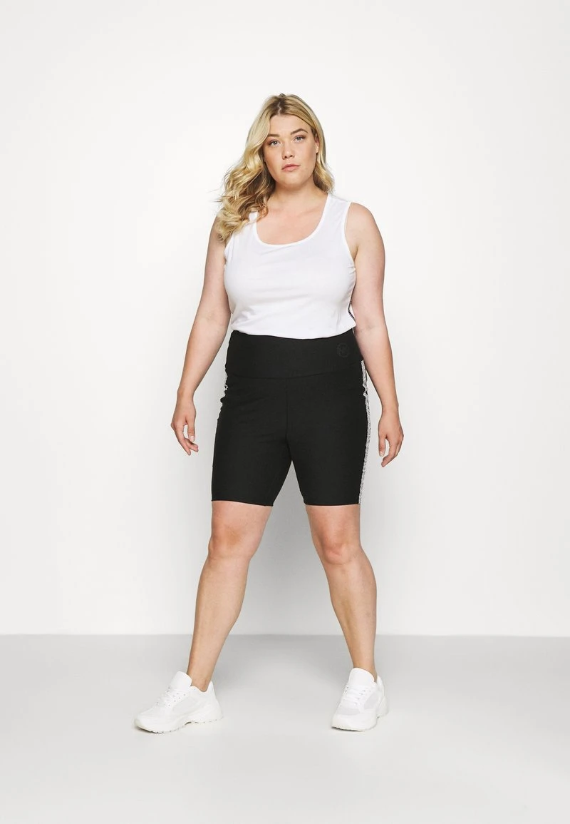 MICHAEL Michael Kors Damen LOGO TAPE BIKER SHORT - Shorts - Black 4 MICHAEL Michael Kors Damen LOGO TAPE BIKER SHORT - Shorts - Black – Bild 2