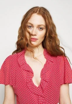 MICHAEL Michael Kors Damen PRINTED MIDI DRESS - Freizeitkleid - Crimson -MICHAEL Michael Kors Verkaufsgeschäft 18e94e5b5167412dabfd1ea95daeb75c