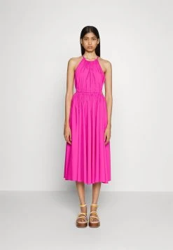 MICHAEL Michael Kors Damen HALTER MIDI DRESS - Freizeitkleid - Cerise