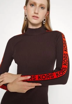 MICHAEL Michael Kors Damen TAPE - Strickkleid - Chocolate -MICHAEL Michael Kors Verkaufsgeschäft 1b70fe545acc4e76afa8f2103727ffe6