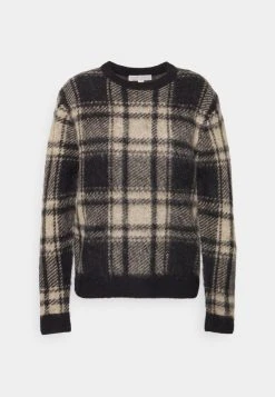 MICHAEL Michael Kors Damen BRUSHED PLAID CROP - Strickpullover - Khaki