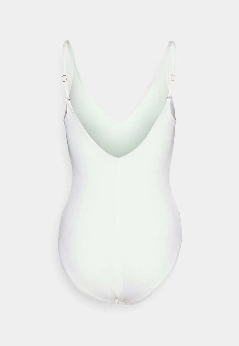 MICHAEL Michael Kors Damen ICONIC SOLIDS SASH LOGO V NECK ONEPIECE - Badeanzug - White 3 MICHAEL Michael Kors Damen ICONIC SOLIDS SASH LOGO V NECK ONEPIECE - Badeanzug - White