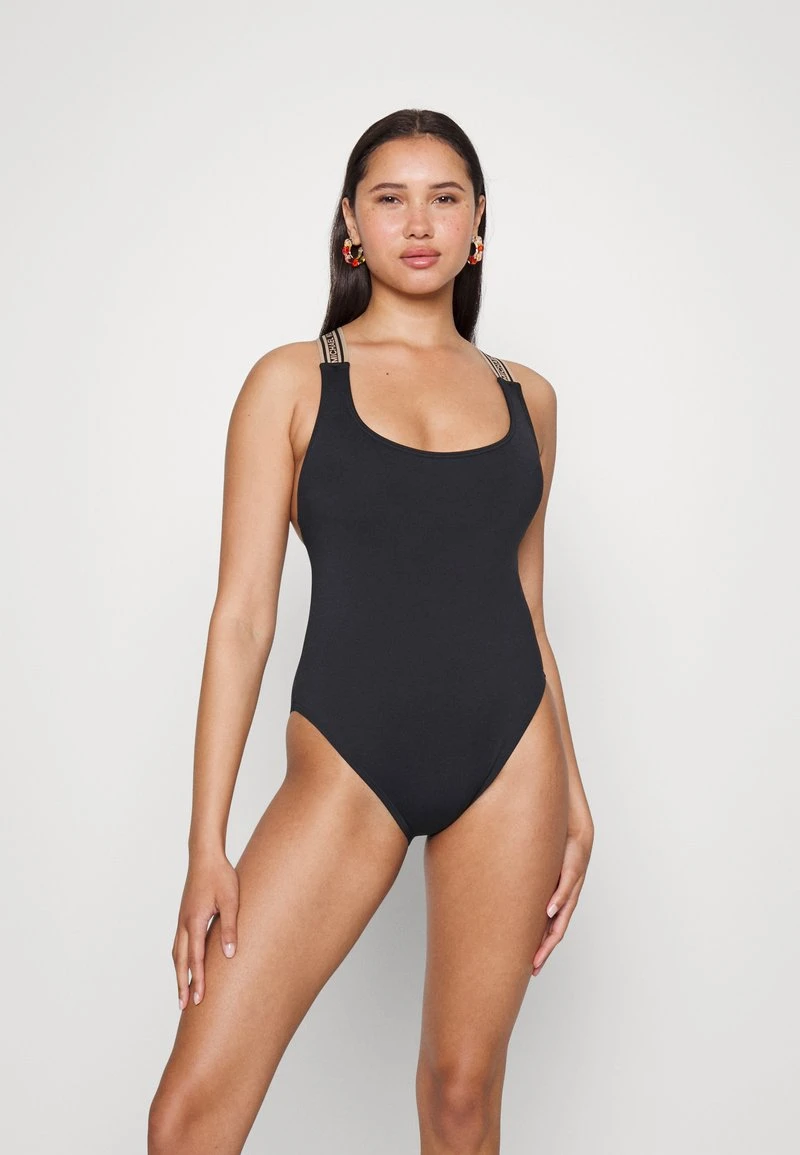 MICHAEL Michael Kors Damen LOGO ELASTIC SCOOP NECK ONEPIECE - Badeanzug - Black 3 MICHAEL Michael Kors Damen LOGO ELASTIC SCOOP NECK ONEPIECE - Badeanzug - Black