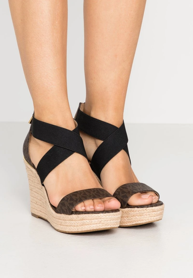 MICHAEL Michael Kors Damen PRUE WEDGE - High Heel Sandalette - Brown 3 MICHAEL Michael Kors Damen PRUE WEDGE - High Heel Sandalette - Brown