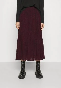 MICHAEL Michael Kors Damen PLEATED SKIRT - A-Linien-Rock - Dark Ruby