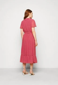 MICHAEL Michael Kors Damen PRINTED MIDI DRESS - Freizeitkleid - Crimson -MICHAEL Michael Kors Verkaufsgeschäft 4bde2445a9744b29a6ad04c623b4b988