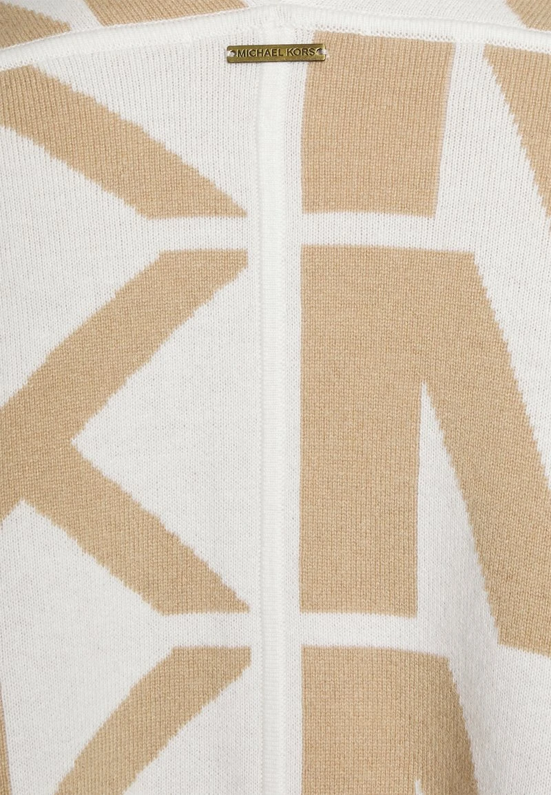 MICHAEL Michael Kors Damen LOGO PONCHO - Cape - White/khaki 5 MICHAEL Michael Kors Damen LOGO PONCHO - Cape - White/khaki – Bild 3