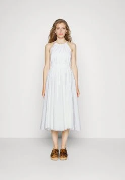 MICHAEL Michael Kors Damen HALTER MIDI DRESS - Freizeitkleid - White