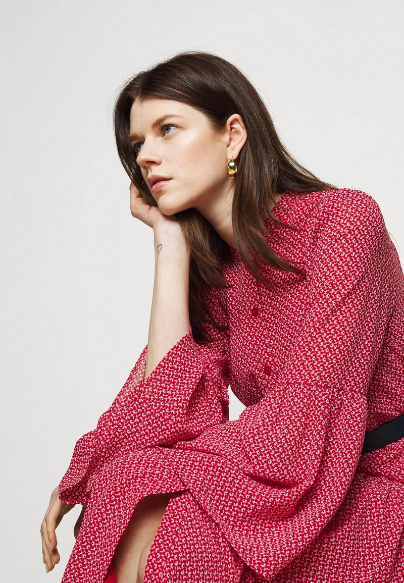 MICHAEL Michael Kors Damen PRINTED BELTED SHIFT DRESS - Blusenkleid - Crimson 7 MICHAEL Michael Kors Damen PRINTED BELTED SHIFT DRESS - Blusenkleid - Crimson – Bild 5