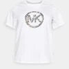 MICHAEL Michael Kors Damen FLORAL CIRCLE LOGO TEE - T-Shirt Print - White 1 MICHAEL Michael Kors Damen FLORAL CIRCLE LOGO TEE - T-Shirt Print - White -MICHAEL Michael Kors Verkaufsgeschäft 55cde59a2f724ea991c7b0ef83be35ec