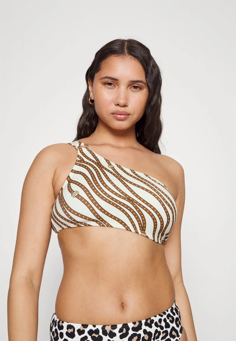 MICHAEL Michael Kors Damen DIAGONAL BELT LOGO RING ONESHOULDER - Bikini-Top - Bone 6 MICHAEL Michael Kors Damen DIAGONAL BELT LOGO RING ONESHOULDER - Bikini-Top - Bone – Bild 4