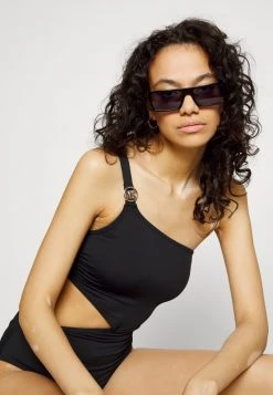 MICHAEL Michael Kors Damen ICONIC SOLIDS CUT OUT ONESHOULDER ONEPIECE - Badeanzug - Black -MICHAEL Michael Kors Verkaufsgeschäft 5ee9c33231104721b57865cc67351f6c