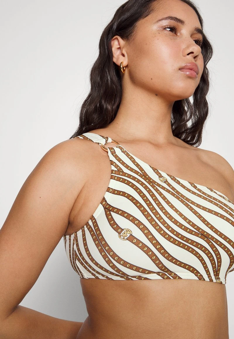 MICHAEL Michael Kors Damen DIAGONAL BELT LOGO RING ONESHOULDER - Bikini-Top - Bone 7 MICHAEL Michael Kors Damen DIAGONAL BELT LOGO RING ONESHOULDER - Bikini-Top - Bone – Bild 5