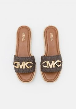 MICHAEL Michael Kors Damen IZZY SLIDE - Pantolette Flach - Brown/multicolor -MICHAEL Michael Kors Verkaufsgeschäft 7906622387bf49b196cb0d4a78889348