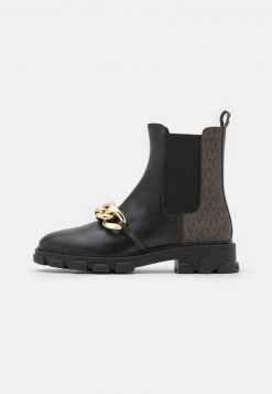 MICHAEL Michael Kors Damen SCARLETT BOOTIE - Cowboy-/Bikerstiefelette - Black/brown -MICHAEL Michael Kors Verkaufsgeschäft 81f6a9b1146c4e53ade66e76845671bd