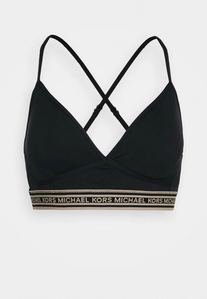 MICHAEL Michael Kors Damen LOGO ELASTIC SPORTY BRALETTE - Bikini-Top - Black 7 MICHAEL Michael Kors Damen LOGO ELASTIC SPORTY BRALETTE - Bikini-Top - Black – Bild 5