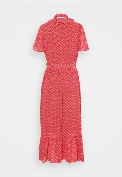 MICHAEL Michael Kors Damen PRINTED MIDI DRESS - Freizeitkleid - Crimson -MICHAEL Michael Kors Verkaufsgeschäft 8b8213aed7274fe5aae85a9a73579def