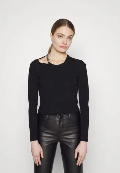 MICHAEL Michael Kors Damen CHAIN CUTOUT FITTED - Strickpullover - Black