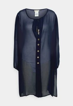 MICHAEL Michael Kors Damen LARGE GROMMET BUTTON FRONT COVERUP - Strandaccessoire - Navy 12 MICHAEL Michael Kors Damen LARGE GROMMET BUTTON FRONT COVERUP - Strandaccessoire - Navy -MICHAEL Michael Kors Verkaufsgeschäft 9356186ba6fa487685d89a713ce90eb5