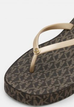 MICHAEL Michael Kors Damen LILO - Zehentrenner - Brown/pale Gold -MICHAEL Michael Kors Verkaufsgeschäft 93ab1ace284447749f0e3b6787eb8cc2