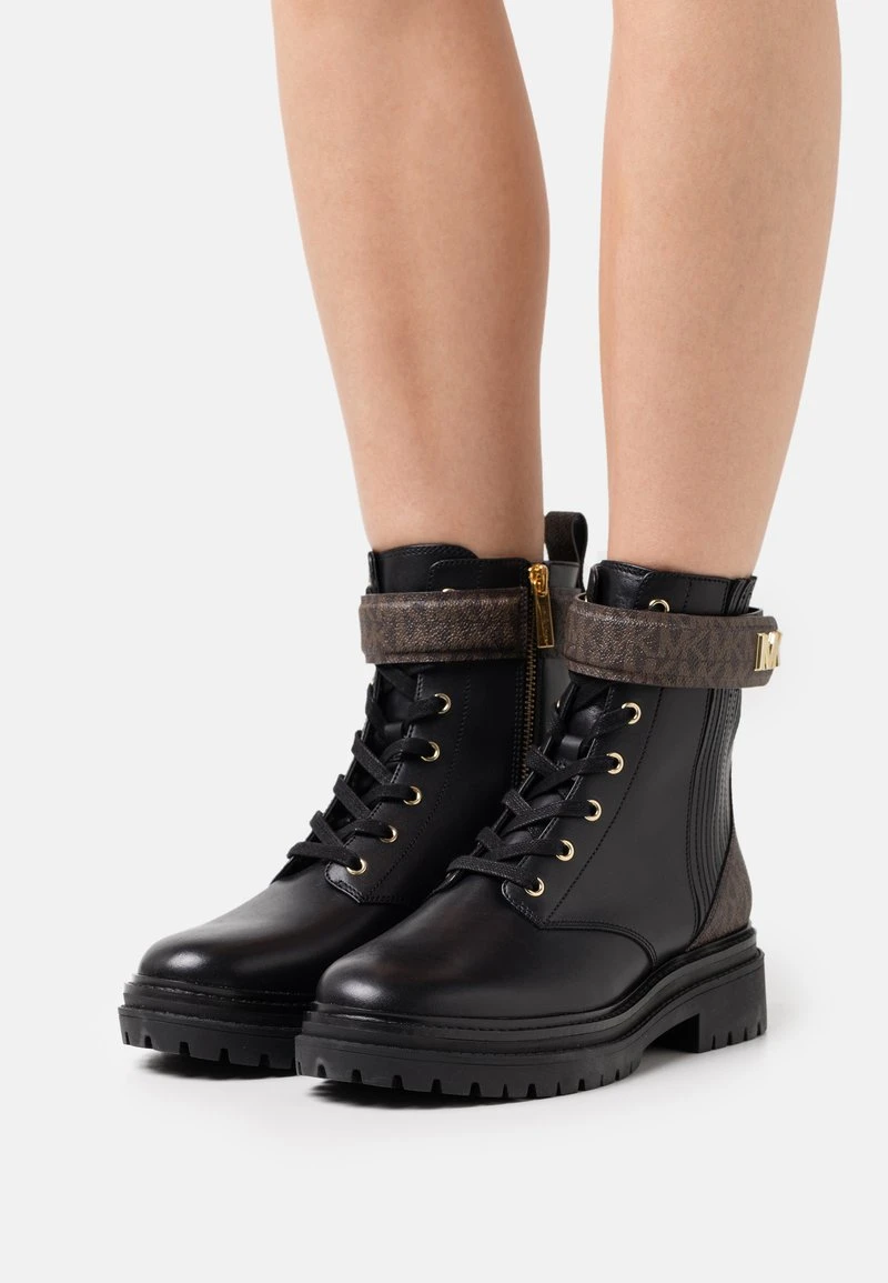 MICHAEL Michael Kors Damen STARK BOOTIE - Schnürstiefelette - Black/brown 3 MICHAEL Michael Kors Damen STARK BOOTIE - Schnürstiefelette - Black/brown