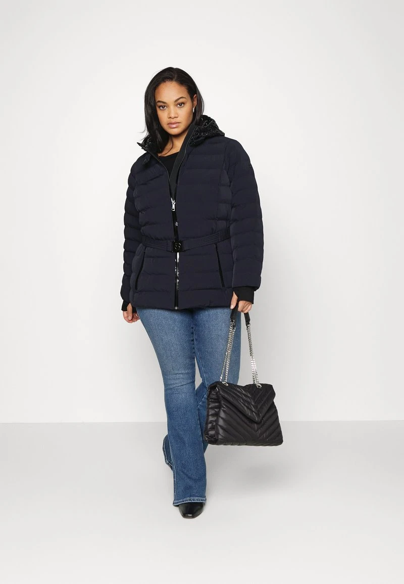 MICHAEL Michael Kors Damen ZIP FRONT STRETCH SHORT - Winterjacke - Navy 4 MICHAEL Michael Kors Damen ZIP FRONT STRETCH SHORT - Winterjacke - Navy – Bild 2