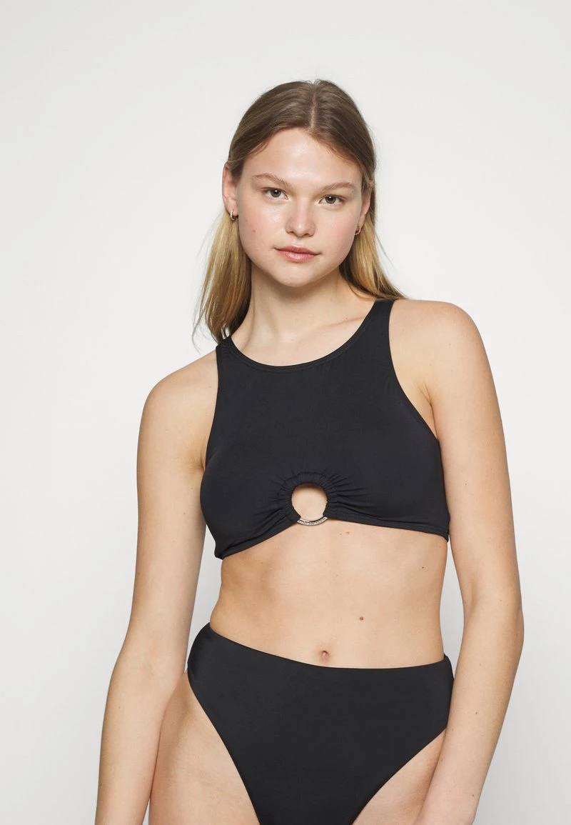 MICHAEL Michael Kors Damen ICONIC SOLIDS CROPPED - Bikini-Top - Black 3 MICHAEL Michael Kors Damen ICONIC SOLIDS CROPPED - Bikini-Top - Black