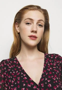 MICHAEL Michael Kors Damen FLORAL PRINTED MINI DRESS - Freizeitkleid - Berry -MICHAEL Michael Kors Verkaufsgeschäft afab9663574b4be09fd64559e8582248