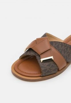 MICHAEL Michael Kors Damen ADDISON FLAT - Pantolette Flach - Brown/luggage -MICHAEL Michael Kors Verkaufsgeschäft b0d6b3abe2024202acc37c73853cb21a