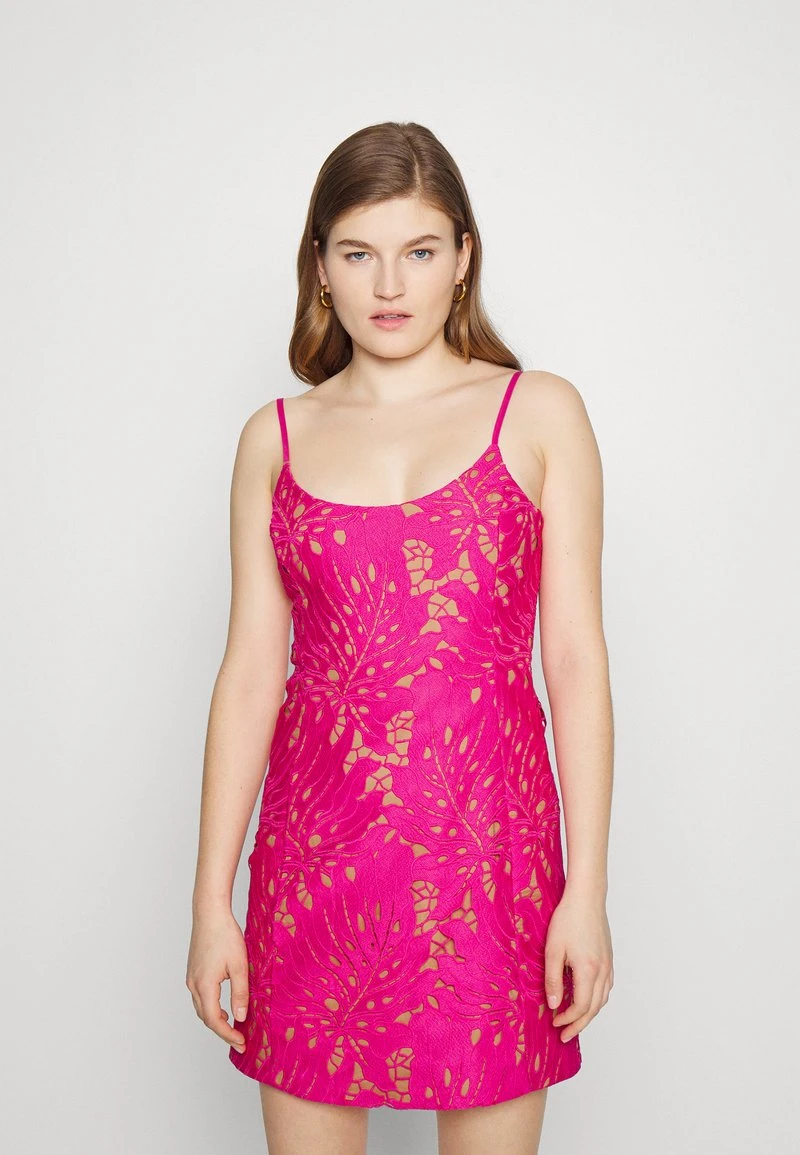 MICHAEL Michael Kors Damen PALM LACE DRESS - Cocktailkleid/festliches Kleid - Cerise 3 MICHAEL Michael Kors Damen PALM LACE DRESS - Cocktailkleid/festliches Kleid - Cerise