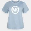 MICHAEL Michael Kors Damen CIRCLE LOGO TEE - T-Shirt Print - Chambray 2 MICHAEL Michael Kors Damen CIRCLE LOGO TEE - T-Shirt Print - Chambray -MICHAEL Michael Kors Verkaufsgeschäft b68944d2040c403a985ce2b7fcf4ff4f