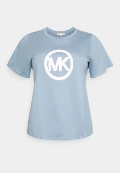 MICHAEL Michael Kors Damen CIRCLE LOGO TEE - T-Shirt Print - Chambray