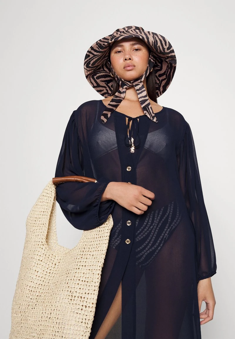 MICHAEL Michael Kors Damen LARGE GROMMET BUTTON FRONT COVERUP - Strandaccessoire - Navy 6 MICHAEL Michael Kors Damen LARGE GROMMET BUTTON FRONT COVERUP - Strandaccessoire - Navy – Bild 4