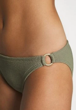 MICHAEL Michael Kors Damen DECADENT TEXTURE LOGO SIDE RING BOTTOM - Bikini-Hose - Army Green -MICHAEL Michael Kors Verkaufsgeschäft bec7f3024dbd489fb2711e4b1318cfc7