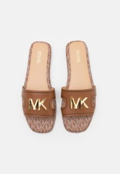 MICHAEL Michael Kors Damen KIPPY SLIDE - Pantolette Flach - Luggage -MICHAEL Michael Kors Verkaufsgeschäft c50e4713fae241b090cd54580a23c634