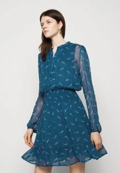 MICHAEL Michael Kors Damen SIG LOGO PRINT DRESS - Blusenkleid - River Blue -MICHAEL Michael Kors Verkaufsgeschäft c789b67915244948a4372b0b4a66ba11
