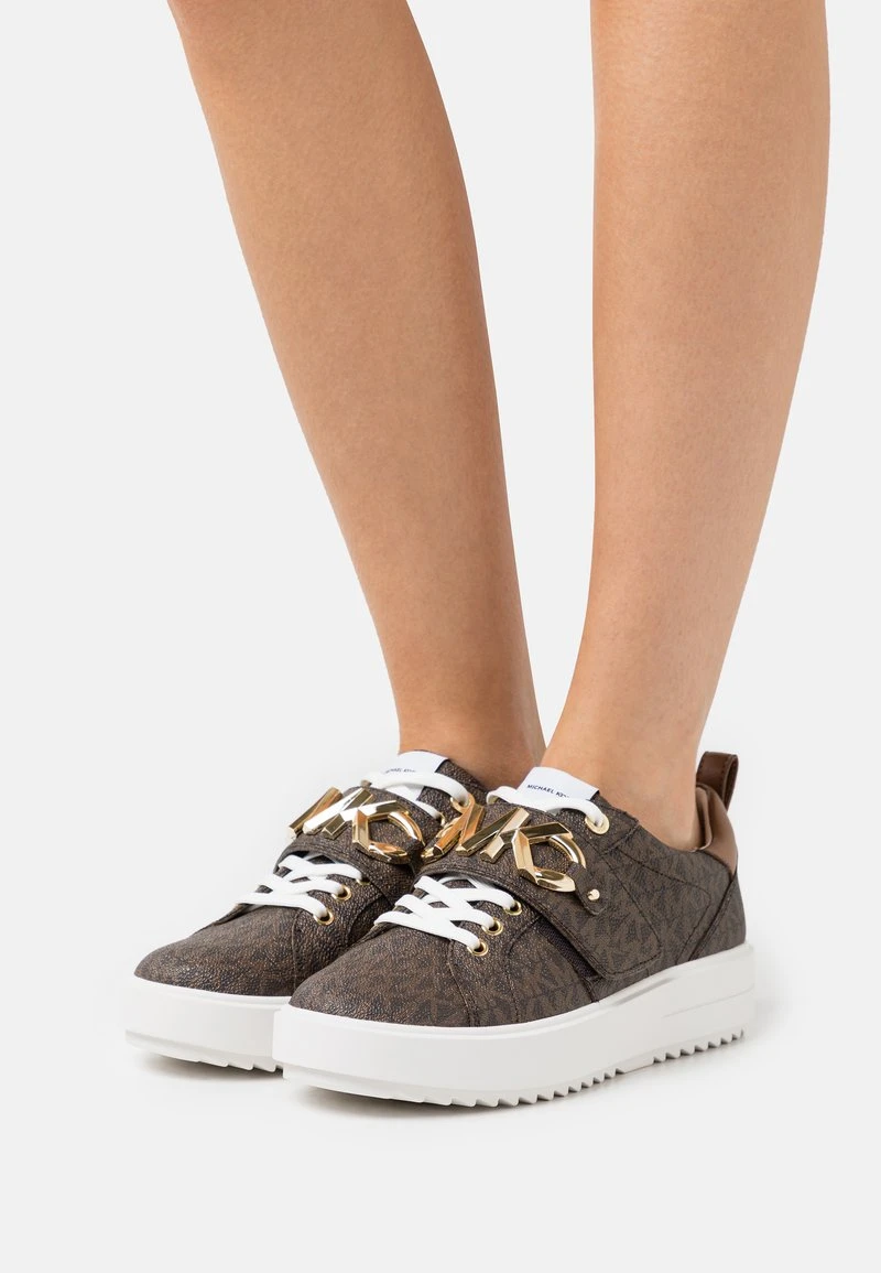 MICHAEL Michael Kors Damen EMMETT STRAP LACE UP - Sneaker Low - Brown 3 MICHAEL Michael Kors Damen EMMETT STRAP LACE UP - Sneaker Low - Brown