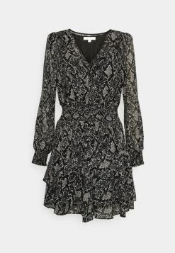MICHAEL Michael Kors Damen SOFTH PYTHON SMOCK - Freizeitkleid - Black -MICHAEL Michael Kors Verkaufsgeschäft d26dd35b8e4944d7a68cfd4de65a4a33