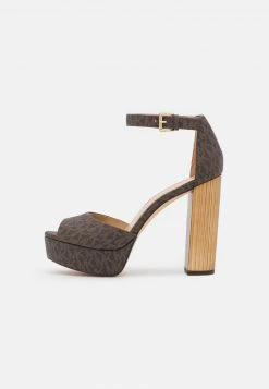MICHAEL Michael Kors Damen PORTER ANKLE STRAP - High Heel Sandalette - Brown 9 MICHAEL Michael Kors Damen PORTER ANKLE STRAP - High Heel Sandalette - Brown -MICHAEL Michael Kors Verkaufsgeschäft d8e805ced3bd465e9bc046a6f2c813fb