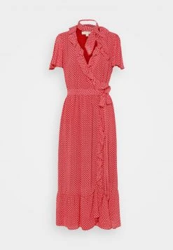 MICHAEL Michael Kors Damen PRINTED MIDI DRESS - Freizeitkleid - Crimson -MICHAEL Michael Kors Verkaufsgeschäft d9e43bfeed9b4230be2fecb72187e68b