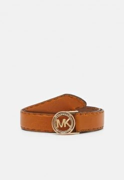 MICHAEL Michael Kors Damen LOGO BELT WITH HAND STITCHING - Gürtel - Luggage