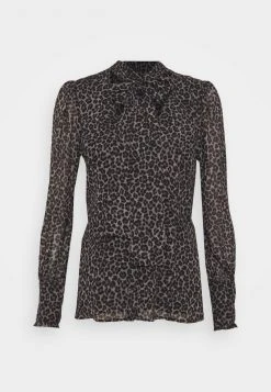 MICHAEL Michael Kors Damen CHEETAH TIE - Bluse - Malachitegry -MICHAEL Michael Kors Verkaufsgeschäft e98a1c6b6abd4f309f7c277ad1062786