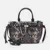 MICHAEL Michael Kors Damen HAMILTON LEGACY BELTED SATCHEL - Handtasche - Black/white
