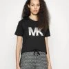 MICHAEL Michael Kors Damen SEQN LOGO TEE - T-Shirt Print - Black -MICHAEL Michael Kors Verkaufsgeschäft ee3cd6a573604c0b99c30be4634766cc