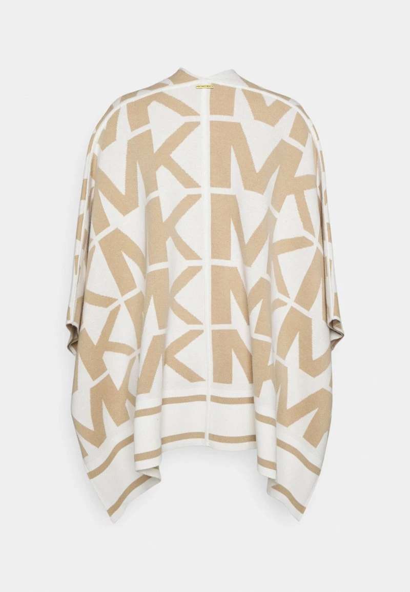 MICHAEL Michael Kors Damen LOGO PONCHO - Cape - White/khaki 4 MICHAEL Michael Kors Damen LOGO PONCHO - Cape - White/khaki – Bild 2