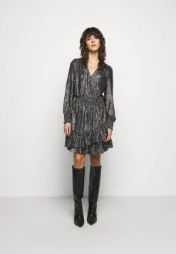MICHAEL Michael Kors Damen SPACED GALAXY - Cocktailkleid/festliches Kleid - Black / Silver