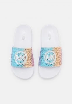 MICHAEL Michael Kors Unisex JETT CHARM - Pantolette Flach - White -MICHAEL Michael Kors Verkaufsgeschäft f9c54e80c2334a51aeb24b20a2590a4d